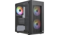 Aerocool Hexform Gaming Mini Tower Κουτί Υπολογιστή με Πλαϊνό Παράθυρο Μαύρο