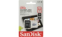 Sandisk Ultra microSDXC 64GB Class 10 UHS-I με αντάπτορα