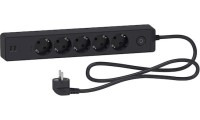 Schneider Electric Πολύπριζο Ασφαλείας 5 Θέσεων με 2 USB-A, Διακόπτη και Καλώδιο 1.5m
