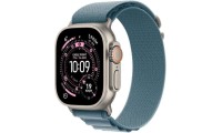 Apple Watch Ultra 3 Titanium 49mm Αδιάβροχο με eSIM και Παλμογράφο (Natural Titanium Case with Light Blue Alpine Loop - Medium)
