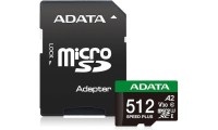 Adata microSDXC 512GB Class 10 U3 V30 A2 με αντάπτορα