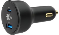 Gembird Φορτιστής Αυτοκινήτου 30W 4.8A με Θύρες: 2xUSB 1xType-C Μαύρος