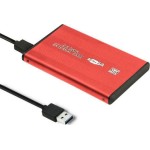 Qoltec External Hard Drive Case HDD/SSD Κόκκινο