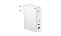 Baseus Φορτιστής Χωρίς Καλώδιο με Θύρα USB-A και 2 Θύρες USB-C 140W Λευκός (GaN5 Pro)