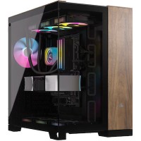 Corsair 6500X Midi Tower Μαύρο/Walnut Wood