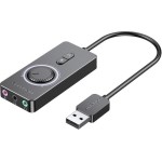 Vention External Soundcard USB-A με Ρύθμιση Έντασης 1m Black