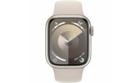 Apple Watch Series 9 Cellular Aluminium 41mm Αδιάβροχο με eSIM και Παλμογράφο (Starlight με Starlight Sport Band (S/M))