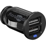 Goobay Φορτιστής Αυτοκινήτου 10.5W 2.1A με Θύρες: 2xUSB Μαύρος