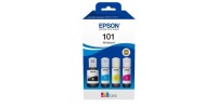 Epson 101 Πακέτο 4 Μελανιών Εκτυπωτή InkJet Κίτρινο / Κυανό / Ματζέντα / Μαύρο (C13T03V64A)