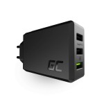 Green Cell 3x USB Wall Adapter Μαύρο (CHARGC03)
