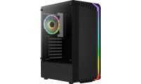 Aerocool Bionic V2 Gaming Midi Tower Κουτί Υπολογιστή με Πλαϊνό Παράθυρο και RGB Φωτισμό Μαύρο
