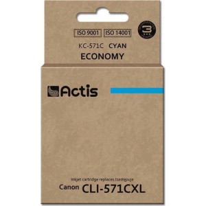 Actis Συμβατό Μελάνι Canon for CLI-571CXL Cyan