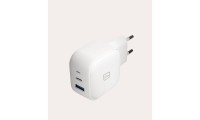 Tucano Φορτιστής Χωρίς Καλώδιο GaN με Θύρα USB-A και Θύρα USB-C 65W Power Delivery / Quick Charge 3.0 Λευκός (GAN38)