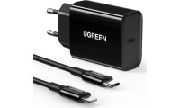 Ugreen Φορτιστής με Θύρα USB-C και Καλώδιο Lightning 20W Power Delivery Μαύρος (CD137)