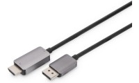 Digitus Cable DisplayPort male - HDMI male 1m Μαύρο
