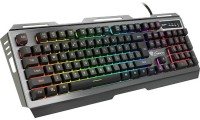 Genesis Rhod 420 RGB Gaming Πληκτρολόγιο με RGB φωτισμό (Αγγλικό US) Ασημί