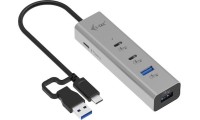 i-tec USB 2.0 Hub 4 Θυρών με σύνδεση USB-C & Θύρα Φόρτισης Ασημί