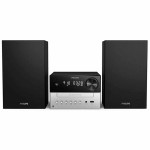 Philips Ηχοσύστημα 2.0 TAM3205 18W με CD Player και Bluetooth Ασημί / Μαύρο