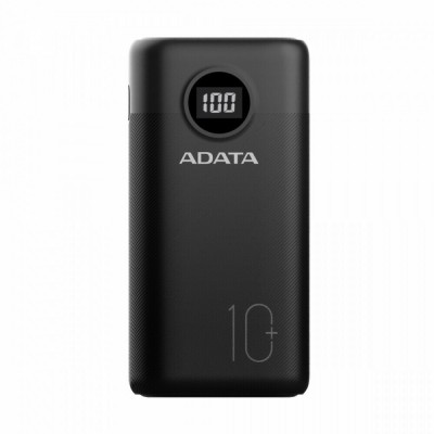 Adata Power Bank 10000mAh με 2 Θύρες USB-A και Θύρα USB-C Power Delivery Μαύρο