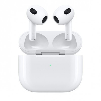 Apple AirPods (3rd generation) with Lightning Charging Case Earbud Bluetooth Handsfree Ακουστικά με Αντοχή στον Ιδρώτα και Θήκη Φόρτισης Λευκά
