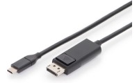 Digitus USB 2.0 Cable USB-C male - DisplayPort male Μαύρο 2m