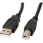 Lanberg USB 2.0 Cable USB-A male - USB-B male Μαύρο 1m (CA-USBA-11CC-0010-BK)