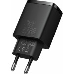 Baseus Φορτιστής Χωρίς Καλώδιο με Θύρα USB-A και Θύρα USB-C 20W Power Delivery / Quick Charge 3.0 Μαύρος (Compact)