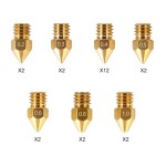 Creality3D MK8 Nozzles Kit (24 pcs) 2x0.2mm 2x0.3mm 12x0.4mm 2x0.5mm 2x0.6mm 2x0.8mm 2x1.0mm