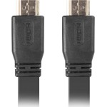 Lanberg HDMI 2.0 Flat Cable HDMI male - HDMI male 0.5m Μαύρο