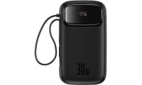 Baseus QPow 2 Power Bank 20000mAh 30W με Θύρα USB-A και 2 Θύρες USB-C Μαύρο