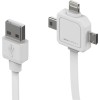 Allocacoc USB to Lightning/micro USB/mini USB Cable Λευκο 0.75m (9002/UC80CN)