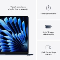 Apple MacBook Air 15.3" IPS Retina Display (M4-10‑core/16GB/256GB SSD/10-Core GPU) Midnight (International English Keyboard)