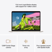 Apple MacBook Air 13.6" IPS Retina Display (M5-10-core/16GB/512GB SSD/8-Core GPU) Starlight (International English Keyboard)