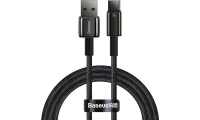 Baseus Tungsten Gold Braided USB 2.0 Cable USB-C male - USB-A male 100W Μαύρο 1m