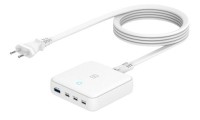 Tucano Βάση Φόρτισης GaN με Θύρα USB-A και 3 Θύρες USB-C 100W σε Λευκό χρώμα (MA-DEGAN100-EU-W)