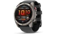 Garmin Fenix 8 Pro Titanium 51mm Αδιάβροχο Smartwatch με eSIM και Παλμογράφο Graphite/Black Silicone