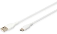 Digitus USB 2.0 Cable USB-C male - USB-A male 60W Λευκό 0.5m