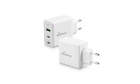 MediaRange Φορτιστής Χωρίς Καλώδιο με Θύρα USB-A και 2 Θύρες USB-C 65W Λευκός (MRMA116)