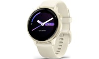 Garmin Vivoactive 6 Aluminium 42mm Αδιάβροχο Smartwatch με Παλμογράφο Lunar Gold with Bone Band