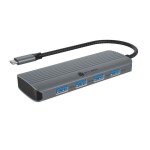 Icy Box IB-DK4022A-CPD USB-C Docking Station με HDMI 4K Ασημί
