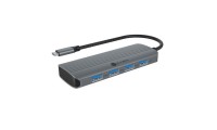 Icy Box IB-DK4022A-CPD USB-C Docking Station με HDMI 4K Ασημί