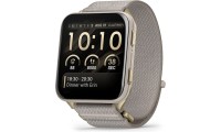 Garmin Venu X1 Titanium 46mm Αδιάβροχο Smartwatch με Παλμογράφο Soft Gold with Titanium Caseback and French Grey Nylon Band