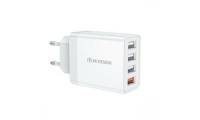 WK Φορτιστής Χωρίς Καλώδιο με 4 Θύρες USB-A 18W Quick Charge 3.0 Λευκός (WP-U125 Youpin)