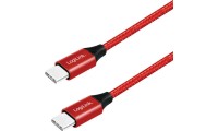 LogiLink Braided USB 2.0 Cable USB-C male - USB-C male Κόκκινο 1m