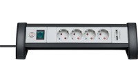 Brennenstuhl Premium Office-Line Πολύπριζο Ασφαλείας 4 Θέσεων με USB-A, Διακόπτη και Καλώδιο 1.8m