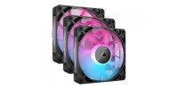Corsair iCUE LINK RX120 RGB 120mm PWM Fan Triple Starter Kit Μαύρο