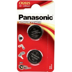 Panasonic Lithium Power Μπαταρίες Ρολογιών CR2025 3V 2τμχ