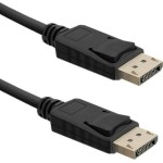 Qoltec Cable DisplayPort male - DisplayPort male 1m Μαύρο