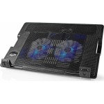 Nedis Cooling Pad για Laptop έως 18" με 2 Ανεμιστήρες και Φωτισμό (NBCR200BK)