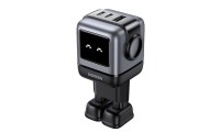 Ugreen Φορτιστής Χωρίς Καλώδιο GaN με Θύρα USB-A και 2 Θύρες USB-C 65W Power Delivery / Quick Charge 4.0 Γκρι (Robot)